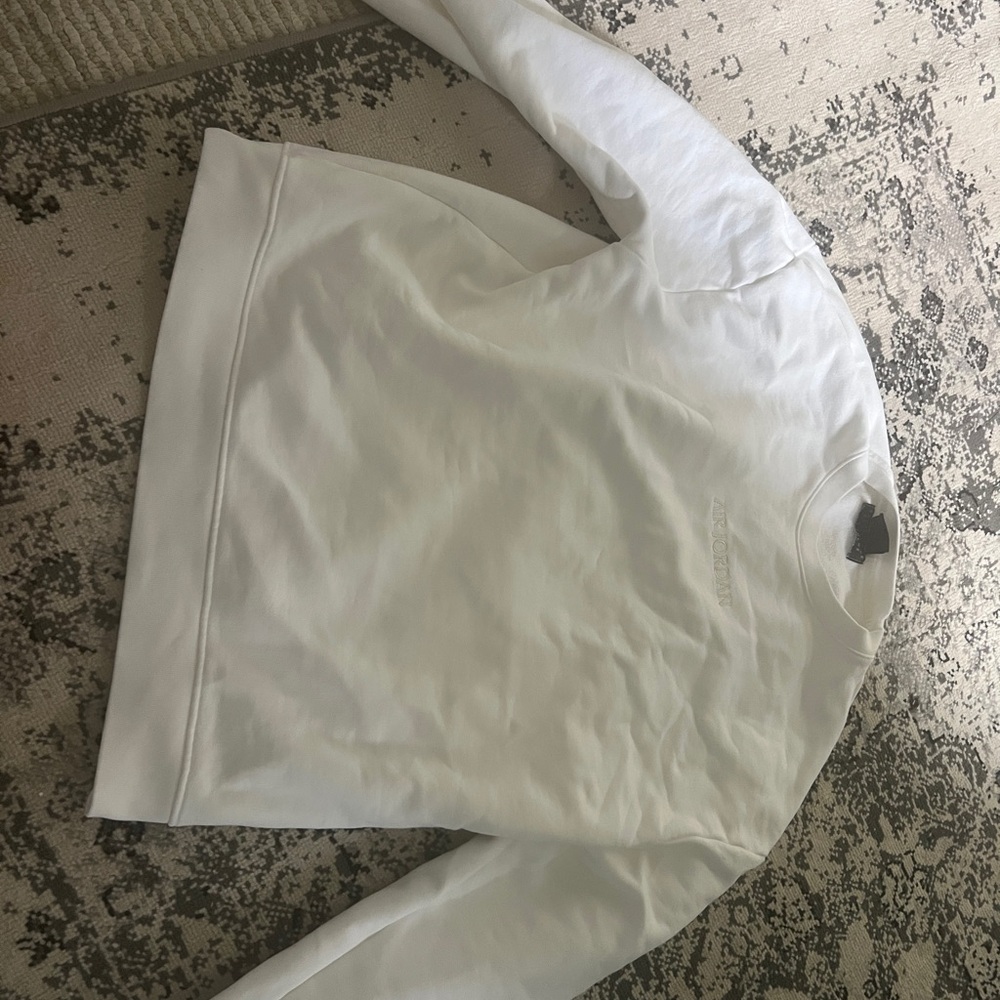 Jordan White Embroidered Sweatshirt